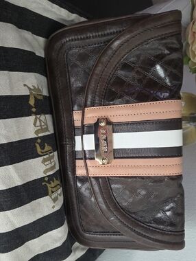 L.A.M.B Vintage clutch. NWT dark brown